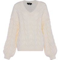 Gestreifte Strickjacke mit Knopfverschluss