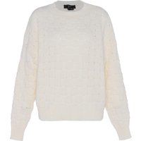Gestreifte Strickjacke mit Knopfverschluss