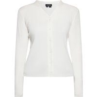 Gerippte Strickjacke mit V-Ausschnitt