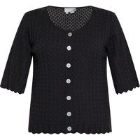 Elegante gehäkelte Strickjacke mit Knöpfen