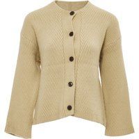 RISA Strickjacke Damen dunkelbeige