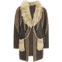 Faina Strickjacke Damen beige/schwarz