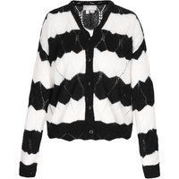 usha Strickjacke Frauen schwarz/offwhite