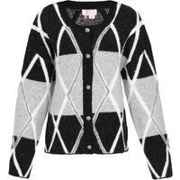 IZIA Strickjacke Frauen schwarz/grau