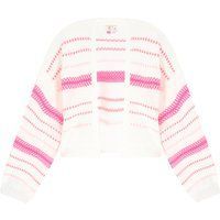 IZIA Strickjacke Frauen cremeweiß rosa