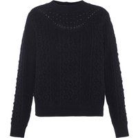 Gestreifte, paillettenbesetzte Strickjacke