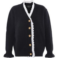 Elegante Strickjacke mit Spitzendetails
