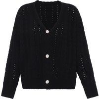 Elegante Strickjacke mit Spitzendetails