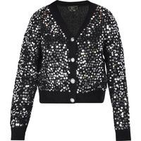Elegante Strickjacke mit Spitzendetails