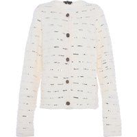 Strickjacke mit Pailletten und V-Ausschnitt