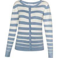 Gestreifte Strickjacke mit Knöpfen