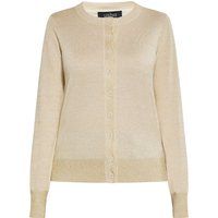 Metallic Strickjacke mit Rundhalsausschnitt