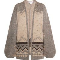 usha Strickcardigan Damen Beige Mehrfarbig