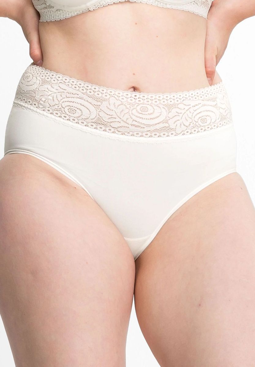 Damen High-Waisted Spitzen Slips