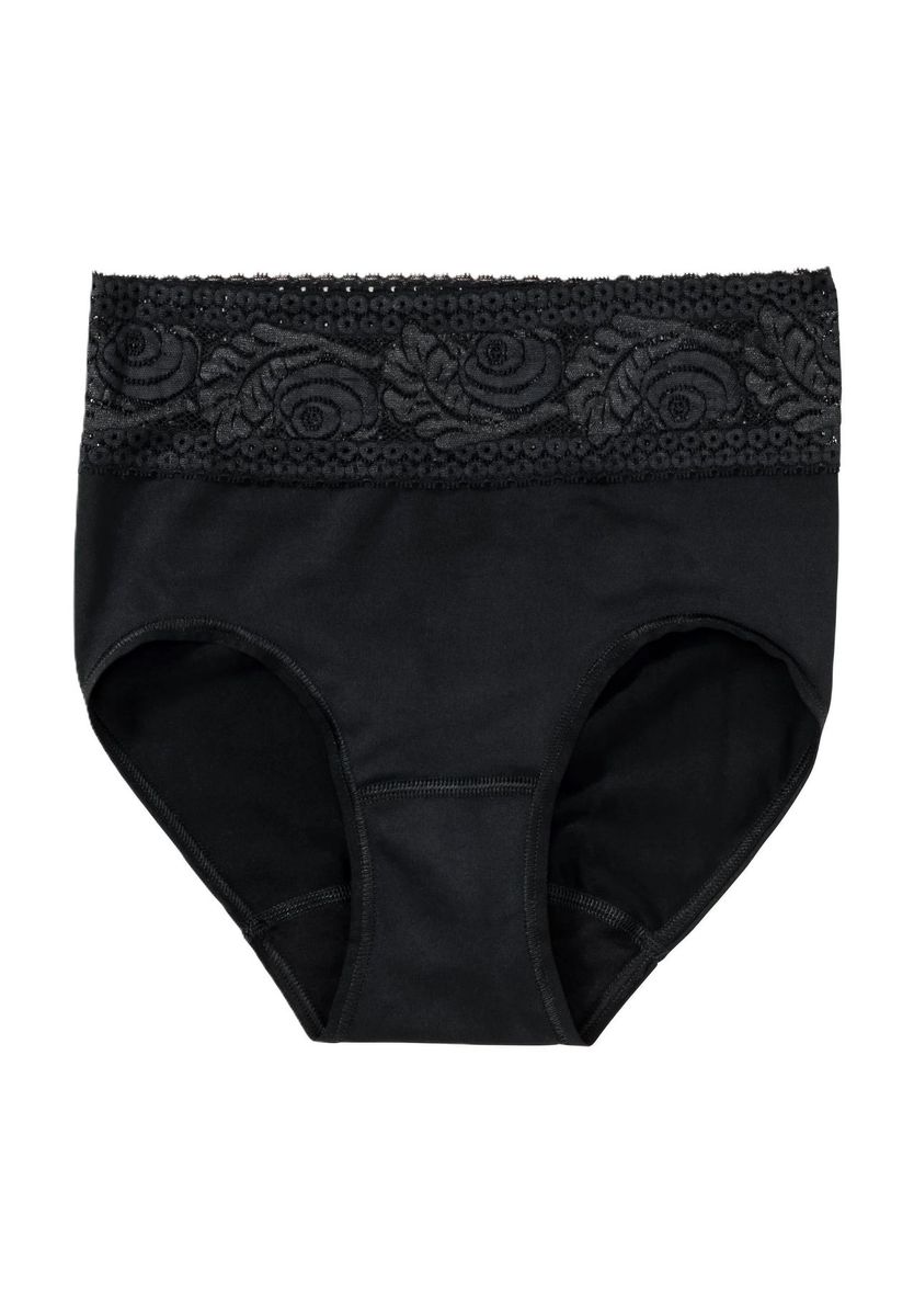 Schwarze Damen-Slips mit Spitze