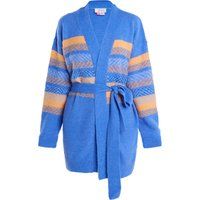 IZIA Strickjacke Damen Blau Mehrfarbig