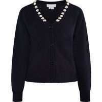 Strickjacke mit Perlenbesatz