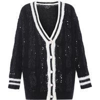 Faina Strickjacke Damen schwarz