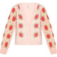 IZIA Strickjacke Frauen creme mehrfarbig