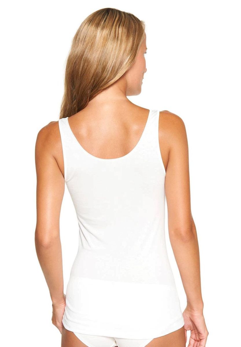 Baumwoll-Tanktop mit Spitzenbesatz