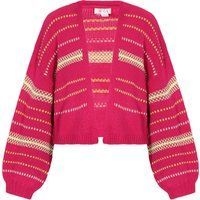 IZIA Strickjacke Frauen Fuchsie Limette