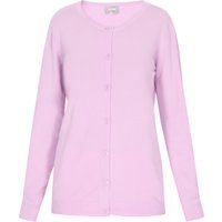 Klassische Lavendel Strickjacke mit Rundhalsausschnitt