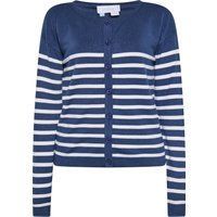 Gestreifte Strickjacke mit Knöpfen