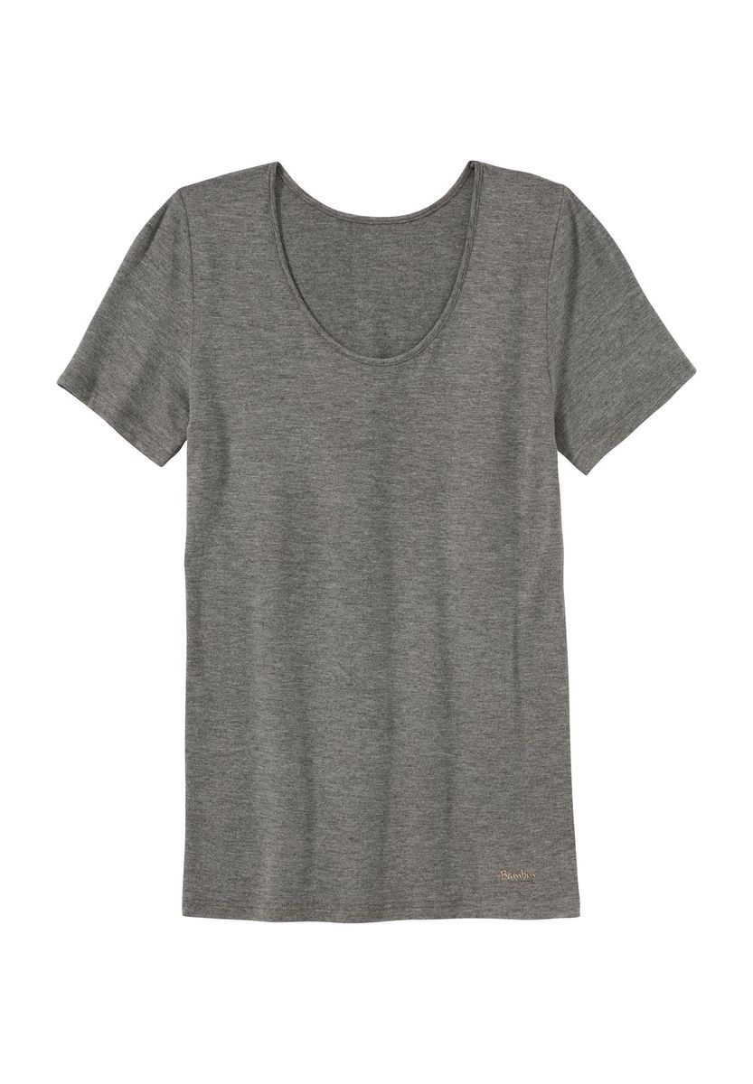 Klassisches Kurzarm-Shirt mit U-Ausschnitt