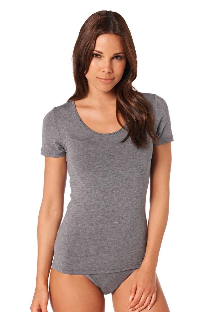 Klassisches Kurzarm-Shirt mit U-Ausschnitt