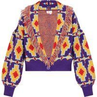 IZIA Strickjacke Frauen violett mehrfarbig