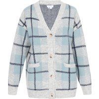 usha Strickjacke Frauen hellgrau hellblau marineblau