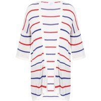 usha Strickjacke Frauen weiß marineblau rot