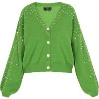 Kurze Strickjacke mit Knöpfen