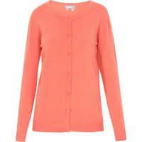 Klassische Damen Strickjacke mit Rundhalsausschnitt