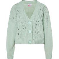 Mintgrüne, kurze Strickjacke