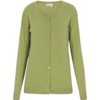 Klassische Strickjacke mit Rundhalsausschnitt und Knopfleiste