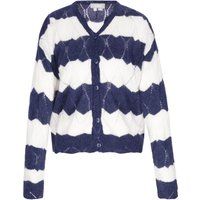 usha Strickjacke Frauen marineblau cremeweiß