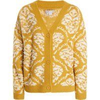 usha Strickcardigan Damen Curry Mehrfarbig