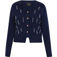 Verzierte Strickjacke mit runden Knöpfen