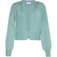 Aqua Strickjacke mit Rippstrickmuster