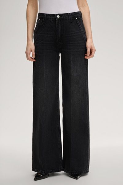 JOOP! Wide Leg Jeans Evi Hohe Taille Anthrazit