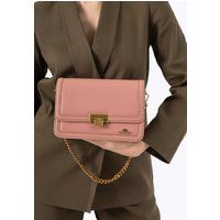 Elegante Leder-Umhängetasche mit Kette