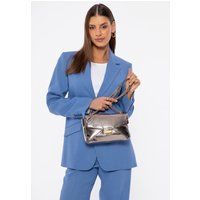 Metallic Schultertasche aus Kunstleder