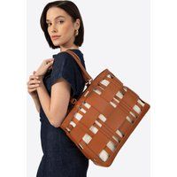 Gewebte Shopper-Tasche aus Kunstleder