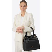 Elegante Leder-Beuteltasche mit Quaste