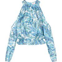 IZIA Bluse Frauen blau mehrfarbig