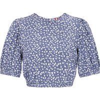 Mymo Bluse Frauen blau weiß