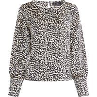 Rüschenbluse mit Knopfleiste und langen Ärmeln
