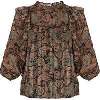 usha Bluse Frauen schwarz mehrfarbig