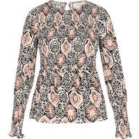 usha Bluse Frauen schwarz mehrfarbig